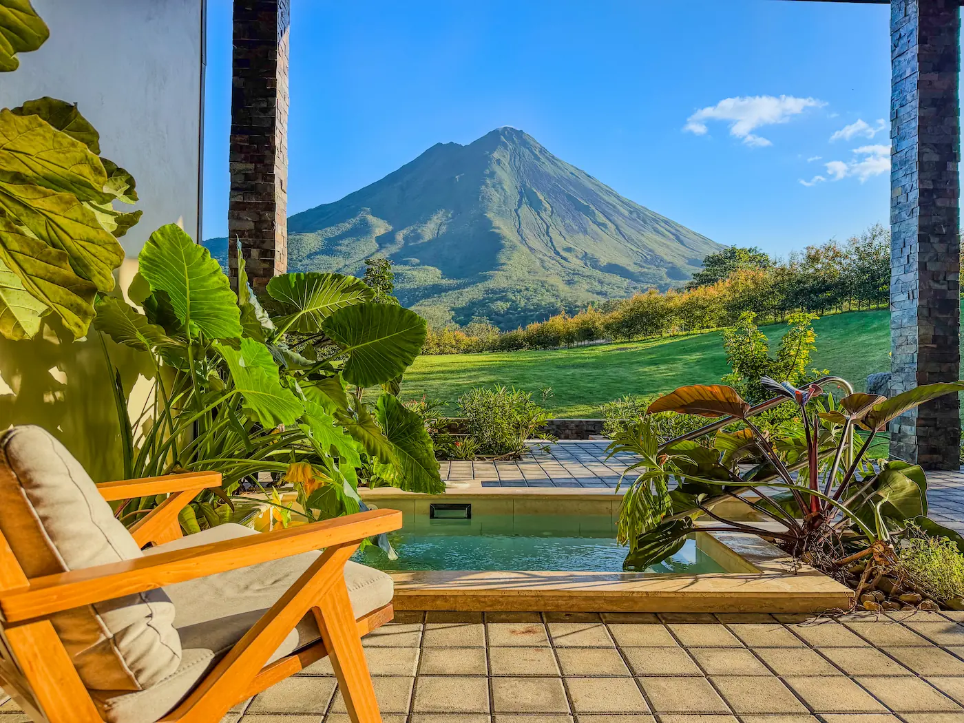 Villa Tabacón at Villas Jawara, luxury villa in La Fortuna with Arenal Volcano view
