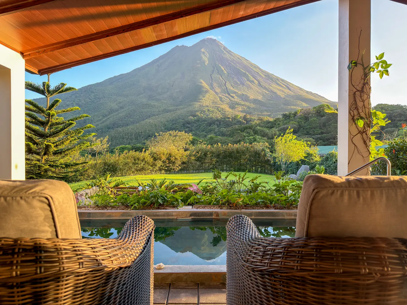 Villa Heliconia at Villas Jawara, luxury villa in La Fortuna with Arenal Volcano view